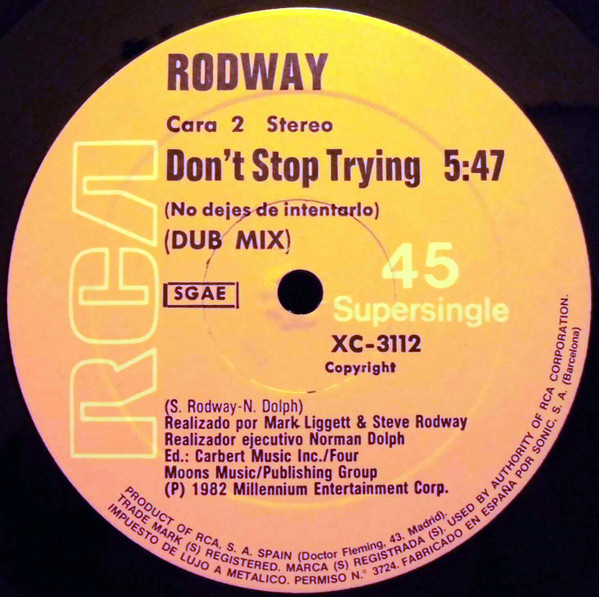 Steve Rodway - Don't Stop Trying = No Dejes De Intentarlo | RCA (XC-3112) - 4