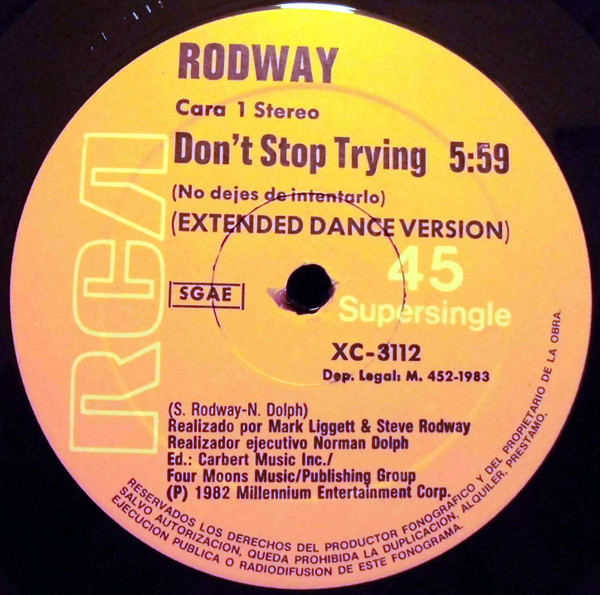 Steve Rodway - Don't Stop Trying = No Dejes De Intentarlo | RCA (XC-3112) - 3