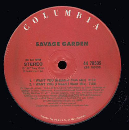 Savage Garden - I Want You (Remixes) | Columbia (44 78505) - 3