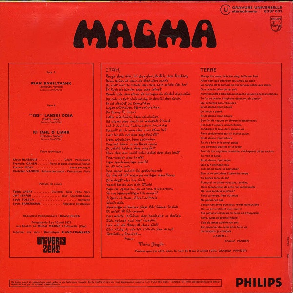 Magma - 1001° Centigrades | Philips (6397 031) - 2