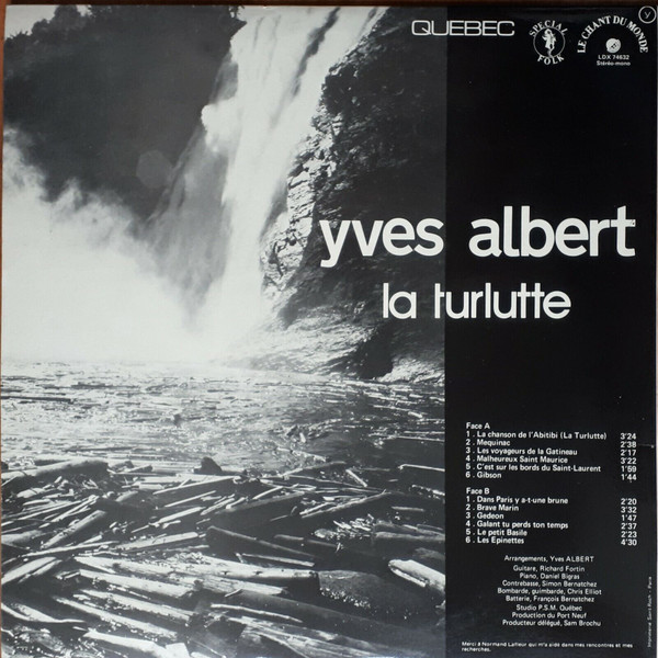 Yves Albert - La Turlutte | Le Chant Du Monde (LDX 74632) - 2