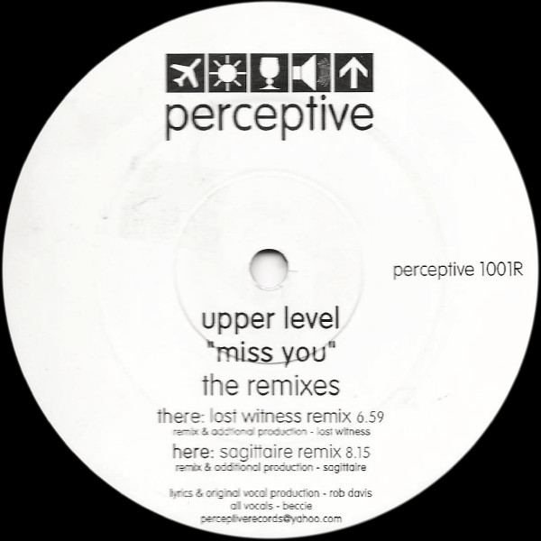 Upper Level - Miss You (The Remixes) | Perceptive (perceptive 1001R) - main