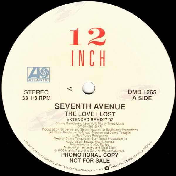 Seventh Avenue - The Love I Lost | Atlantic (DMD 1265) - main