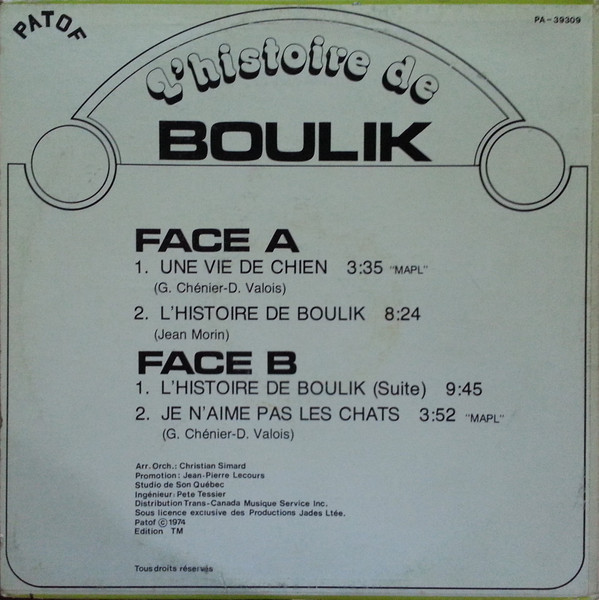 Boulik - L'Histoire De Boulik | Patof (PA 39309) - 2 Boulik - L'Histoire De Boulik | Patof (PA 39309) - 2