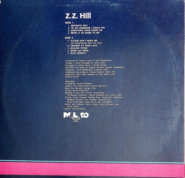 Z.Z. Hill - Z.Z. Hill | Malaco Records (MAL 7402) - 2 Z.Z. Hill - Z.Z. Hill | Malaco Records (MAL 7402) - 2