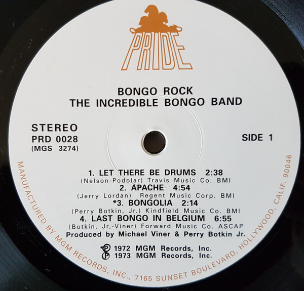The Incredible Bongo Band - Bongo Rock | Pride (PRD-0028) - 3