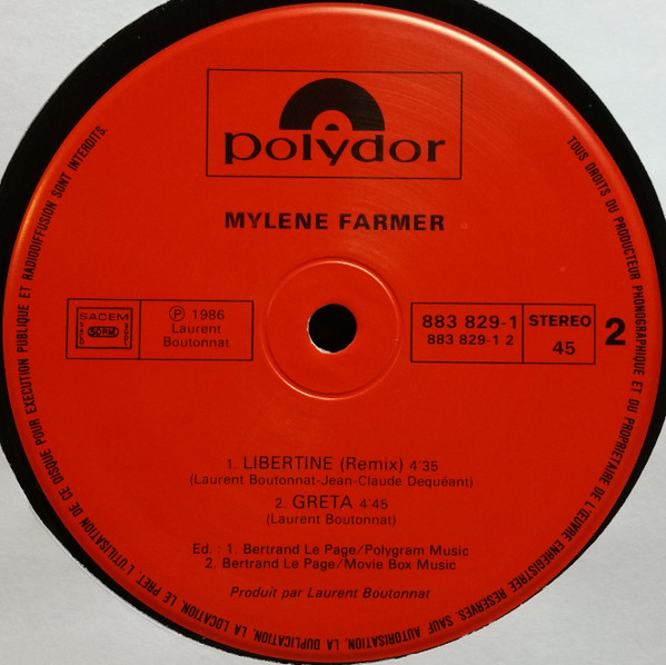 Mylène Farmer - Libertine (Remix Club) | Polydor (883 829-1) - 4