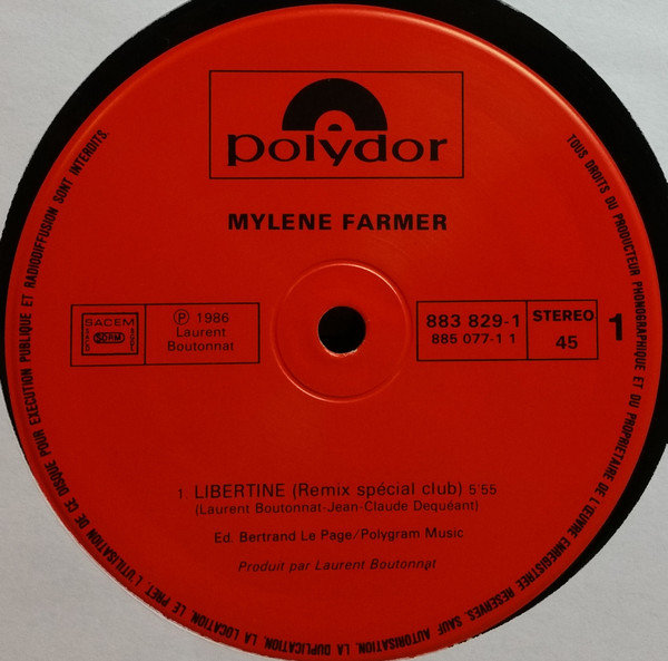 Mylène Farmer - Libertine (Remix Club) | Polydor (883 829-1) - 3