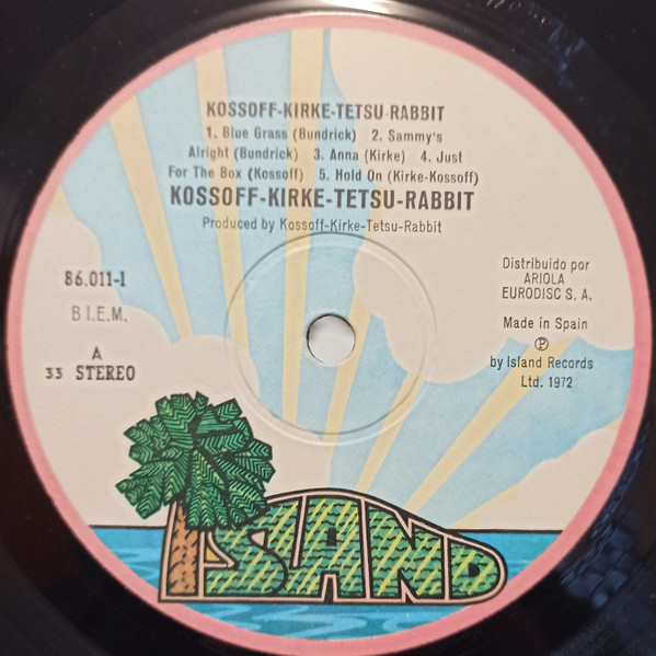 Kossoff, Kirke, Tetsu & Rabbit - Kossoff/Kirke/Tetsu/Rabbit | Island Records (86.011-I) - 4