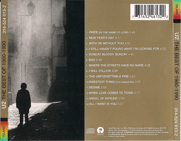 U2 - The Best Of 1980-1990 | Island Records (314-524 613-2) - 2