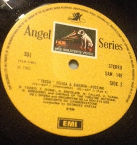 Giacomo Puccini ' Maria Callas ' Carlo Bergonzi ' Tito Gobbi ' Orchestre De La Société Des Concerts Du Conservatoire ' Georges Prêtre - Tosca | His Master's Voice (SLS 917) - 2