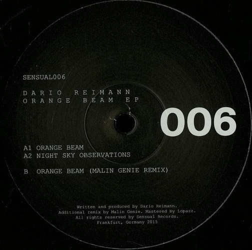 Dario Reimann - Orange Beam EP | Sensual Records (SR006)