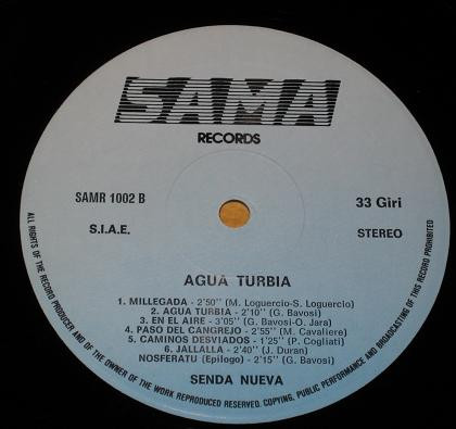 Senda Nueva - Agua Turbia | Sama Record (SAMR 1002) - 4 Senda Nueva - Agua Turbia | Sama Record (SAMR 1002) - 4
