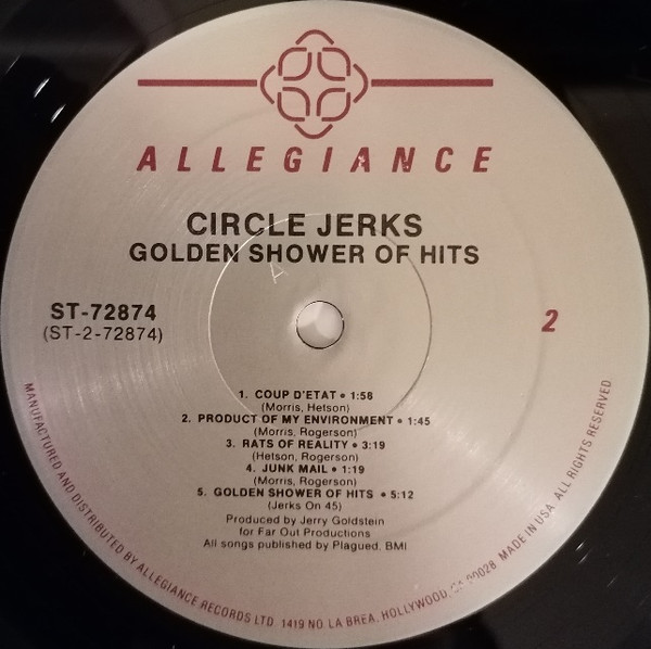 Circle Jerks - Golden Shower Of Hits | LAX Records (LAX 1051) - 4