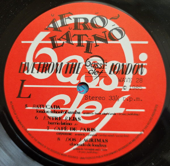 Various - Afro-Latino Live From The Bass Clef: London | Wave Records (WAVE 28) - 4 Various - Afro-Latino Live From The Bass Clef: London | Wave Records (WAVE 28) - 4