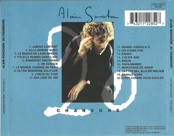 Alain Souchon - 20 Chansons | BMG France (7432112285 2) - 3 Alain Souchon - 20 Chansons | BMG France (7432112285 2) - 3