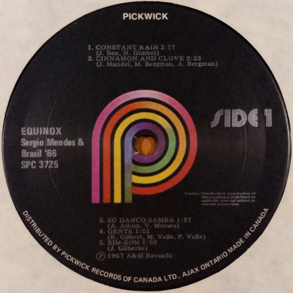 Sérgio Mendes & Brasil '66 - Equinox [Vinyl] | Pickwick (SPC-3725) - 3