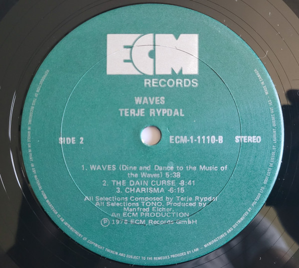 Terje Rypdal - Waves [Vinyl] | ECM Records (ECM 1-1110) - 4