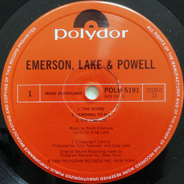 Emerson, Lake & Powell - Emerson, Lake & Powell | Polydor (POLD 5191) - 3 Emerson, Lake & Powell - Emerson, Lake & Powell | Polydor (POLD 5191) - 3