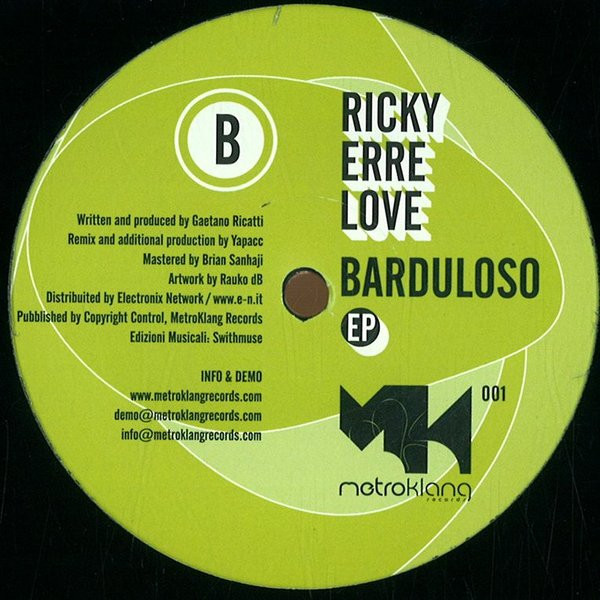 Ricky Erre Love - Barduloso EP | Metroklang Records (MK 001) - 2 Ricky Erre Love - Barduloso EP | Metroklang Records (MK 001) - 2
