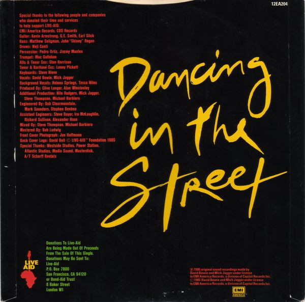 David Bowie And Mick Jagger - Dancing In The Street | EMI America (12EA 204) - main David Bowie And Mick Jagger - Dancing In The Street | EMI America (12EA 204) - main