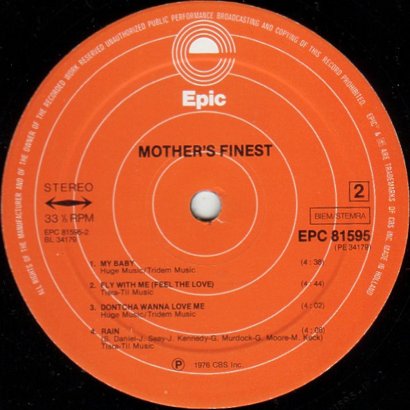 Mother's Finest - Mother's Finest | Epic (EPC 81595)