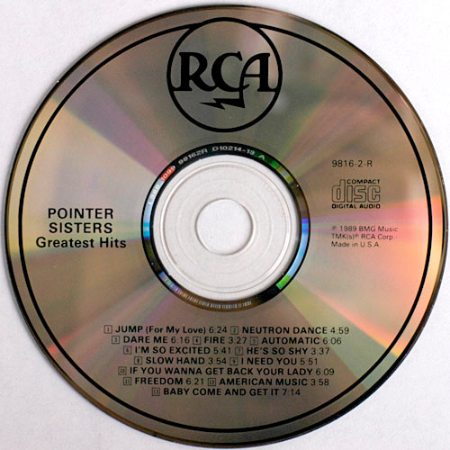 Pointer Sisters - Greatest Hits | RCA (9816-2-R) - 2