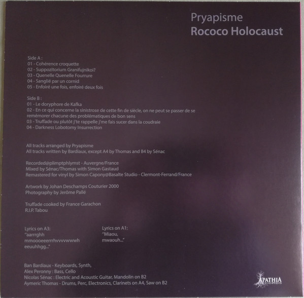Pryapisme - Rococo Holocaust | Apathia records (APA02VY) - 2