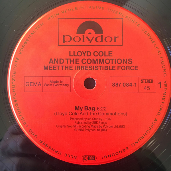 Lloyd Cole & The Commotions - My Bag | Polydor (887 084-1) - 3