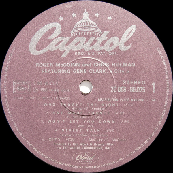 McGuinn, Clark & Hillman - City | Capitol Records (2C 068 86.075) - 3