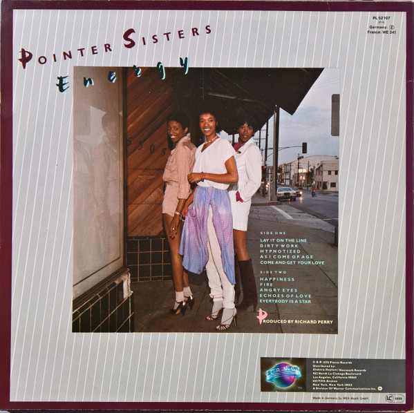 Pointer Sisters - Energy | Planet (PL 52 107) - 2