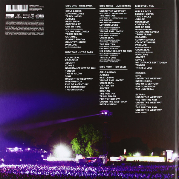 Blur - Parklive | Parlophone (5099972378922) - 3