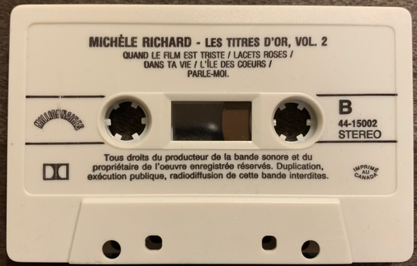 Michèle Richard - Les Titres D'Or Vol. 2 | Disques Mérite (44-15002) - 4 Michèle Richard - Les Titres D'Or Vol. 2 | Disques Mérite (44-15002) - 4