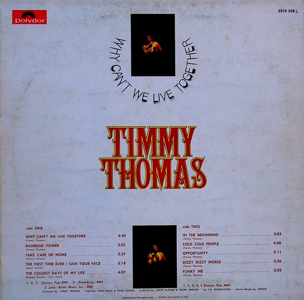 Timmy Thomas - Why Can't We Live Together | Polydor (2310 249 L) - 2