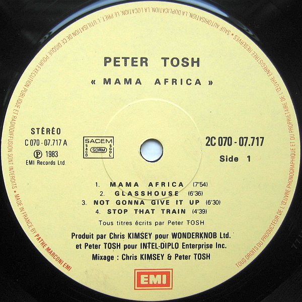 Peter Tosh - Mama Africa | EMI (2C 070-07717) - 3 Peter Tosh - Mama Africa | EMI (2C 070-07717) - 3