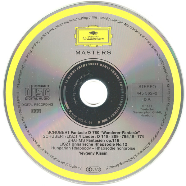 Franz Schubert , Johannes Brahms , Franz Liszt – Yevgeny Kissin - Schubert • Wanderer-Fantasie / Brahms • Fantasien Op. 116 / Liszt • Ungarische Rhapsodie No. 12 | Deutsche Grammophon (445 562-2) - 4