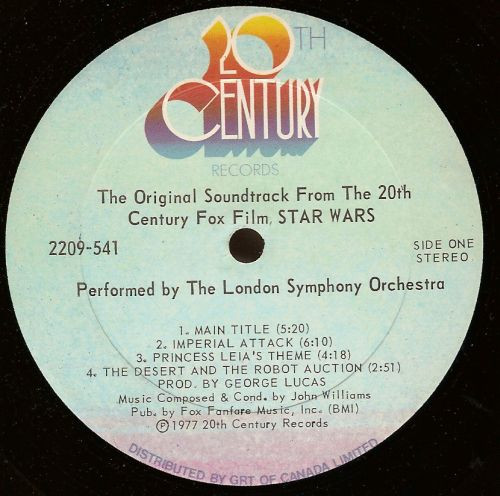 John Williams , London Symphony Orchestra - Star Wars | 20th Century Records (2209-541) - 4 John Williams , London Symphony Orchestra - Star Wars | 20th Century Records (2209-541) - 4