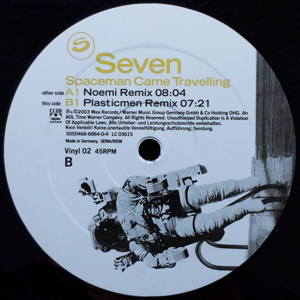Seven - Spaceman Came Travelling (Remix) | Club Culture (5050466-6864-0-4) - main Seven - Spaceman Came Travelling (Remix) | Club Culture (5050466-6864-0-4) - main