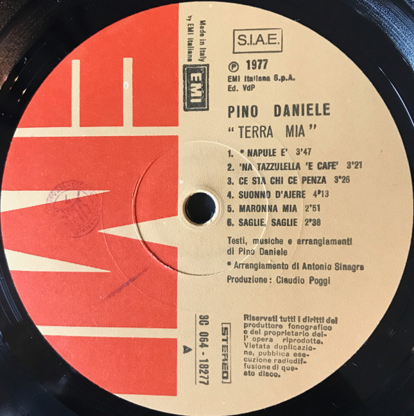 Pino Daniele - Terra Mia | EMI (3C 064-18277) - 3