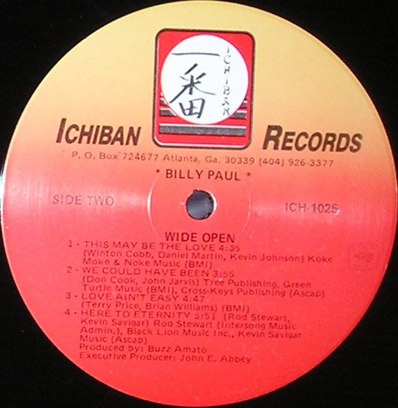 Billy Paul - Wide Open | Ichiban Records (ICH 1025) - 2