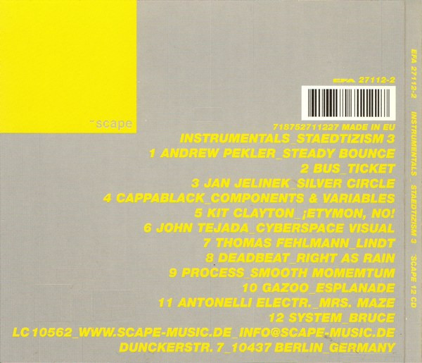 Various - Instrumentals_Staedtizism 3 | ~scape (~SCAPE 12 CD) - 2