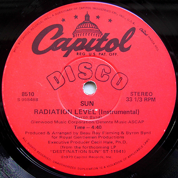 Sun - Radiation Level | Capitol Records (8510) - 2