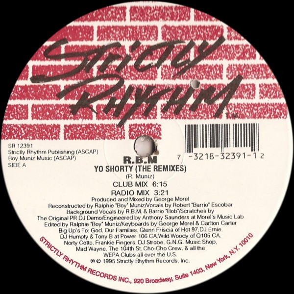Ralphie "Boy" Muniz - Yo Shorty (The Remixes) | Strictly Rhythm (SR 12391) - main