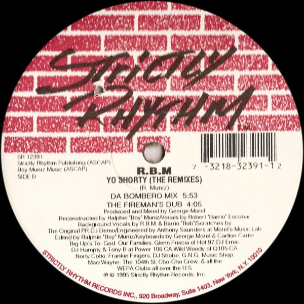 Ralphie "Boy" Muniz - Yo Shorty (The Remixes) | Strictly Rhythm (SR 12391) - 2