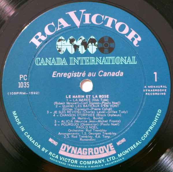 Paolo Noël - Le Marin Et La Rose | RCA Victor (PC-1035) - 3 Paolo Noël - Le Marin Et La Rose | RCA Victor (PC-1035) - 3