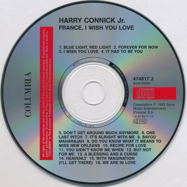 Harry Connick, Jr. - France, I Wish You Love | Columbia (COL 474817-2) - 3 Harry Connick, Jr. - France, I Wish You Love | Columbia (COL 474817-2) - 3