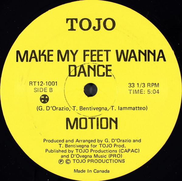 Motion - Make My Feet Wanna Dance | Tojo (RT12-1001) - 2