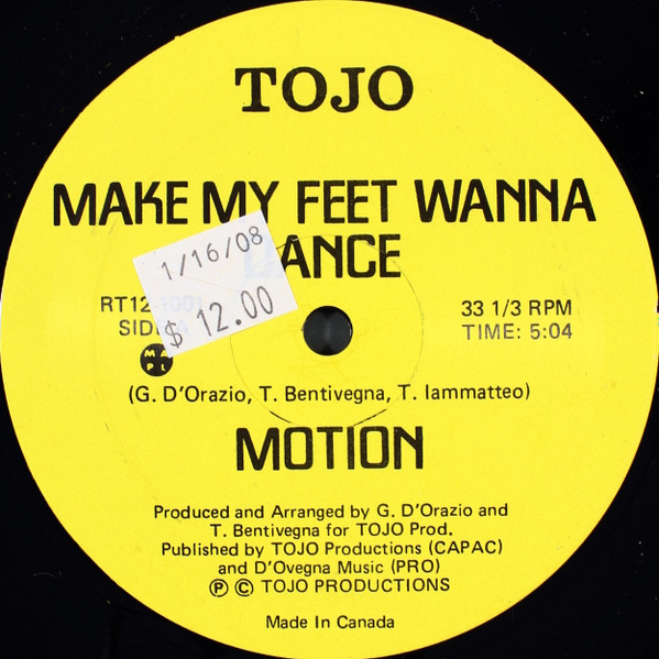 Motion - Make My Feet Wanna Dance | Tojo (RT12-1001) - main
