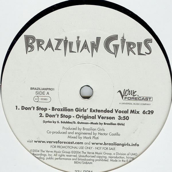 Brazilian Girls - Don't Stop | Verve Forecast (BRAZILIANPRO1) - 2 Brazilian Girls - Don't Stop | Verve Forecast (BRAZILIANPRO1) - 2