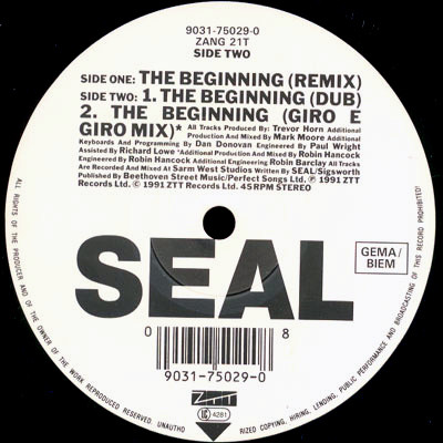 Seal - The Beginning (The Mark Moore Remix) | ZTT (9031-75029-0) - 3